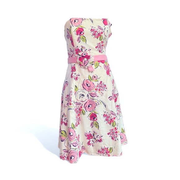 Ann Taylor Loft Vintage Floral Print Strapless Dress - Picture 1 of 4